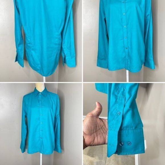 Sovereign Code Women Teal Blue Top Shirt Size Small Long Sleeves EUC - Picture 9 of 12
